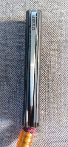 Jared Oeser Native Flipper Linerlock..Zircote...Cpm154. 4" closed..Full Swag..DOB 5/2021