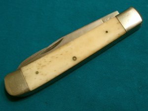VINTAGE PARKER CUT CO EAGLE BRAND 95149 JAPAN SMOOTH BONE TRAPPER FOLDING POCKET KNIFE KNIVES OLD