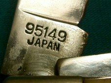 VINTAGE PARKER CUT CO EAGLE BRAND 95149 JAPAN SMOOTH BONE TRAPPER FOLDING POCKET KNIFE KNIVES OLD