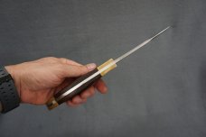 + SCARCE VTG RIGID USA 'REBEL' HUNTING KNIFE W/FINGER GROOVES & ORIG SHEATH! +