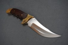 + SCARCE VTG RIGID USA 'REBEL' HUNTING KNIFE W/FINGER GROOVES & ORIG SHEATH! +