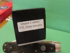 Queen Cutlery USA Linen Micarta Swing Guard Pattern # 1L