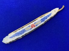 Fight'n Rooster Solingen Germany US Constitution 1 of 200 Pearl Straight Razor Knife