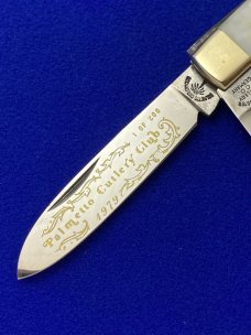 Fight'n Rooster Solingen Germany Palmetto Curlery Club 1 of 200 Pearl Gunstock Knife