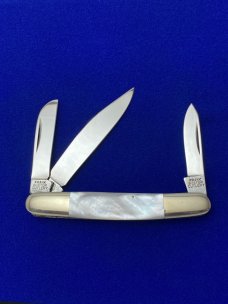 Fight'n Rooster Natl' Knife Founders Museum 1 of 2600 1980 Pearl Stockman Knife