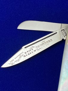 Fight'n Rooster Natl' Knife Founders Museum 1 of 2600 1980 Pearl Stockman Knife