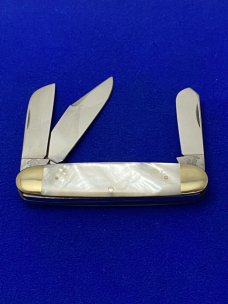 Fight'n Rooster Germany Middle TN Knife Collectors 1985 1 of 150 Pearl Cigar Stockman  Knife