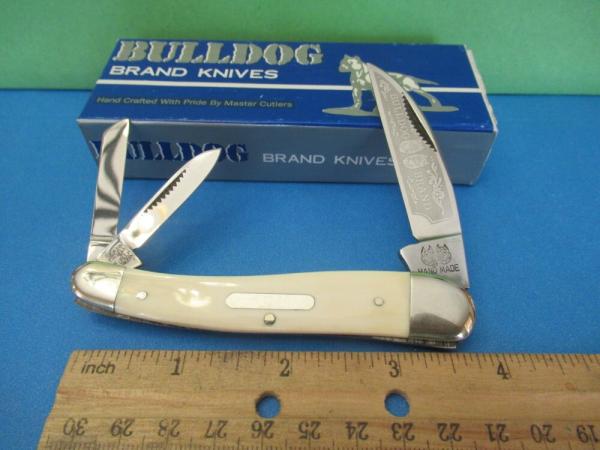 Bulldog Brand Antique Elephant Ivory Viking Wharncliff Whittler 1 of 21 