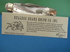 Bulldog Brand Mother of Pearl Peacock 5 Blade Sowbelly 