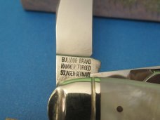 Bulldog Brand Mother of Pearl Peacock 5 Blade Sowbelly 