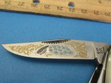Bulldog Brand Mother of Pearl Peacock 5 Blade Sowbelly 