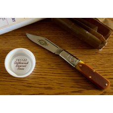 Great Eastern Cutlery Tidioute #141122 TC Barlow, Goldenrod Sawcut Bone Handle, New (GEC 14) #2