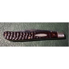 VINTAGE 1971 Case 10 Dot Slimline Trapper, Near Mint Condition. With custom handmade leather sheath.