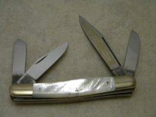 Fightn Rooster Solingen Germany Pearl "The Captain's Rooster"-Blade Stockman Knife