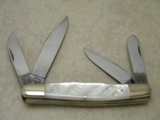 Fightn Rooster Solingen Germany Pearl "The Captain's Rooster"-Blade Stockman Knife