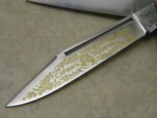Fightn Rooster Solingen Germany Pearl "The Captain's Rooster"-Blade Stockman Knife