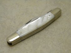 Fightn Rooster Solingen Germany Pearl "The Captain's Rooster"-Blade Stockman Knife