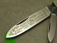 Fightn Rooster Solingen Germany Pearl 1981 Intl' 1 of 600 Gunstock Jack Knife