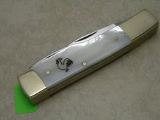 Fightn Rooster Solingen Germany Pearl 1981 Intl' 1 of 600 Gunstock Jack Knife