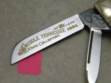 Fightn Rooster Germany Pearl 1984 Mid. TN Knife Collector's 1 of 200 Congress Knife