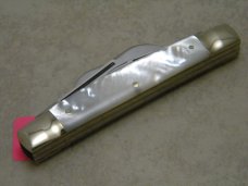 Fightn Rooster Germany Pearl 1984 Mid. TN Knife Collector's 1 of 200 Congress Knife
