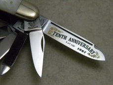 Fightn Rooster Germany Pearl 1987 10 Blade Middle TN Tenth Anniv.  1 of 110  Stockman Knife