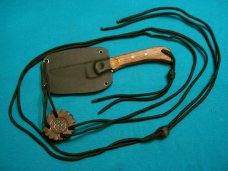 CUSTOM F HAIRE SUNRAY TX  SKINNER HUNTING SKINNING FIXED BLADE SURVIVAL NECK KNIFE KNIVES SHEATH