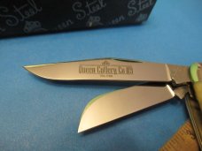 Queen Cutlery Titusville PA. Carved Stag Bone Stockman Pattern # 9