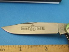 Queen Cutlery Titusville Pa. Birds Eye Maple Copperhead Liner Lock Pattern # 41L