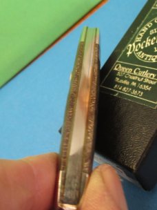 Queen Cutlery Titusville Pa. Birds Eye Maple Copperhead Liner Lock Pattern # 41L