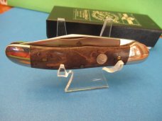 Queen Cutlery Titusville Pa. Birds Eye Maple Copperhead Liner Lock Pattern # 41L