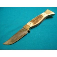 VINTAGE CUSTOM STAG KEMP HUNTING SKINNING FIXED BLADE BOWIE BUSHCRAFT SURVIVAL KNIFE KNIVES SHEATH