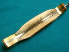 VINTAGE CUSTOM STAG KEMP HUNTING SKINNING FIXED BLADE BOWIE BUSHCRAFT SURVIVAL KNIFE KNIVES SHEATH