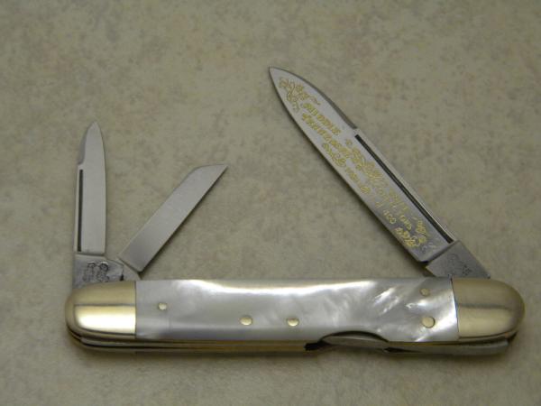 Fightn Rooster Germany Pearl 1981 1 of 400 Middle TN Knife Collector's Lockback Whittler Knife