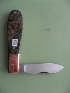 DANIELS FAMILY KNIFE BRANDS-TITUSVILLE CUTLERY BUCKEYE BURL OLD MAN NORMAN