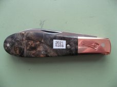 DANIELS FAMILY KNIFE BRANDS-TITUSVILLE CUTLERY BUCKEYE BURL OLD MAN NORMAN