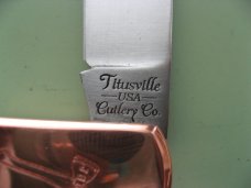 DANIELS FAMILY KNIFE BRANDS-TITUSVILLE CUTLERY MAMMOTH IVORY OLD MAN NORMAN
