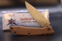 ABKT AB026T Scavenger EDC Stonewash D2 Drop Point Flipper Folder Desert Tan G10 Handle