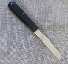 TA Davison Lambsfoot Straight Jack,#2067,4",Black Linen Micarta...jeweled liners .CTS-xhp