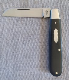 TA Davison Lambsfoot Straight Jack,#2067,4",Black Linen Micarta...jeweled liners .CTS-xhp