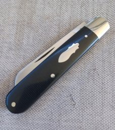 TA Davison Lambsfoot Straight Jack,#2067,4",Black Linen Micarta...jeweled liners .CTS-xhp