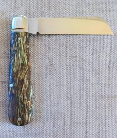 Mike Moran Straight Sheepsfoot Jack.Stabilized Hemp..Handrubbed A2.3.5"..coa,.pouch..perfect action