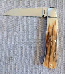 Bobby Toole Mammoth Native Slipjoint New, CPM-154 ,4 1/8" ,Steel Bolsters..coa and pouch 