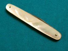 VINTAGE R&G CO PEARL MOP FOLDING POCKET FOB KNIFE KNIVES OLD