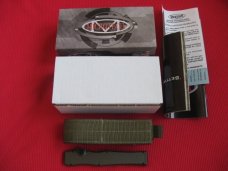 Microtech HALO 2006 Black Tactical Olive Green OTF Switchblade Knife - New In Box w/Paperwork !