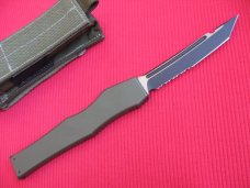 Microtech HALO 2006 Black Tactical Olive Green OTF Switchblade Knife - New In Box w/Paperwork !
