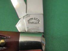 Queen Cutlery Titusville Pa. Amber Carved Stag Bone Doctors Pattern #96 ACSB
