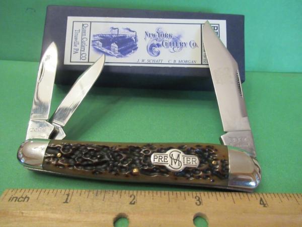 Schatt & Morgan Premier Brown Bone Split Back Whittler Pattern # 043154