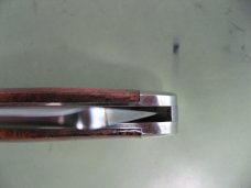DANIELS FAMILY KNIFE BRANDS-TITUSVILLE CUTLERY-BIG EASY COTTON KNIFE-BURNT ORANGE MAPLE BURL