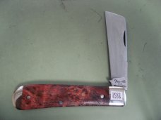 DANIELS FAMILY KNIFE BRANDS-TITUSVILLE CUTLERY-BIG EASY COTTON KNIFE-BURNT ORANGE MAPLE BURL